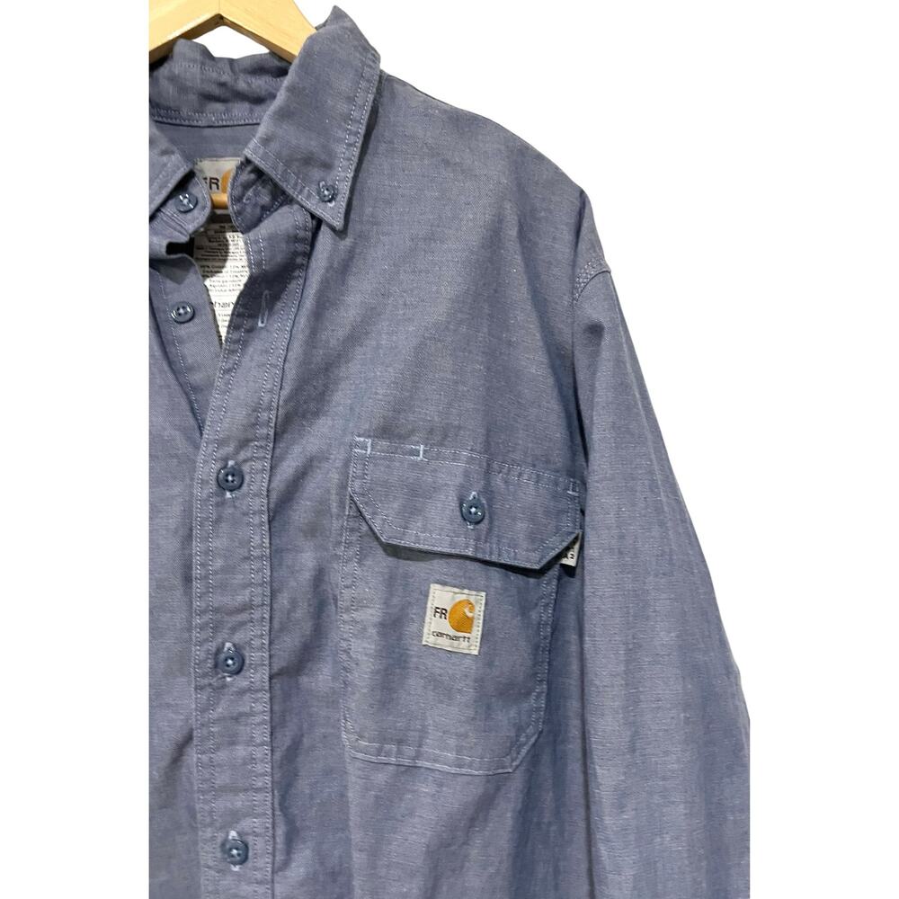 Carhartt Sportswear FR Mens FRS004-CBL Flame Resistant Chambray Blue XLT - Picture 2 of 7